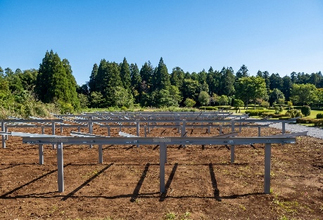 高耐食野立て用架台の施工写真